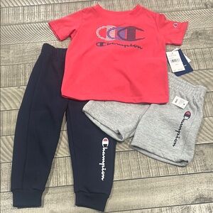 Champion Red and Gray Matching Jogger Set